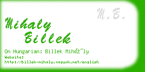 mihaly billek business card